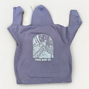 Cove Surf Company Purple Graphic Hoodie Mens 2XL Skeleton Pullover